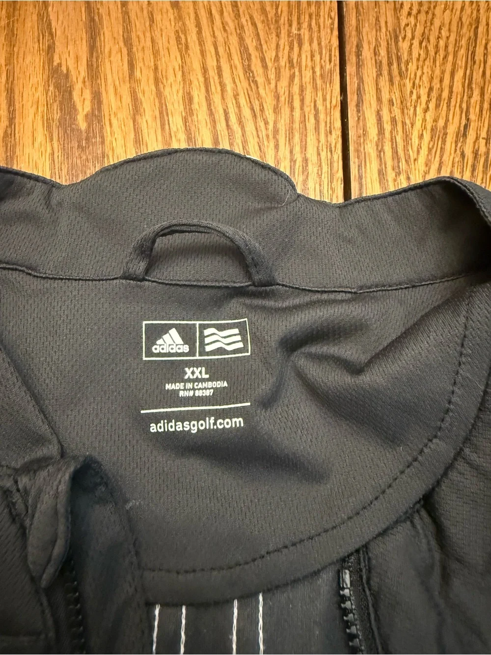 Adidas Golf Men’s Black Quarter-Zip Windbreaker Jacket